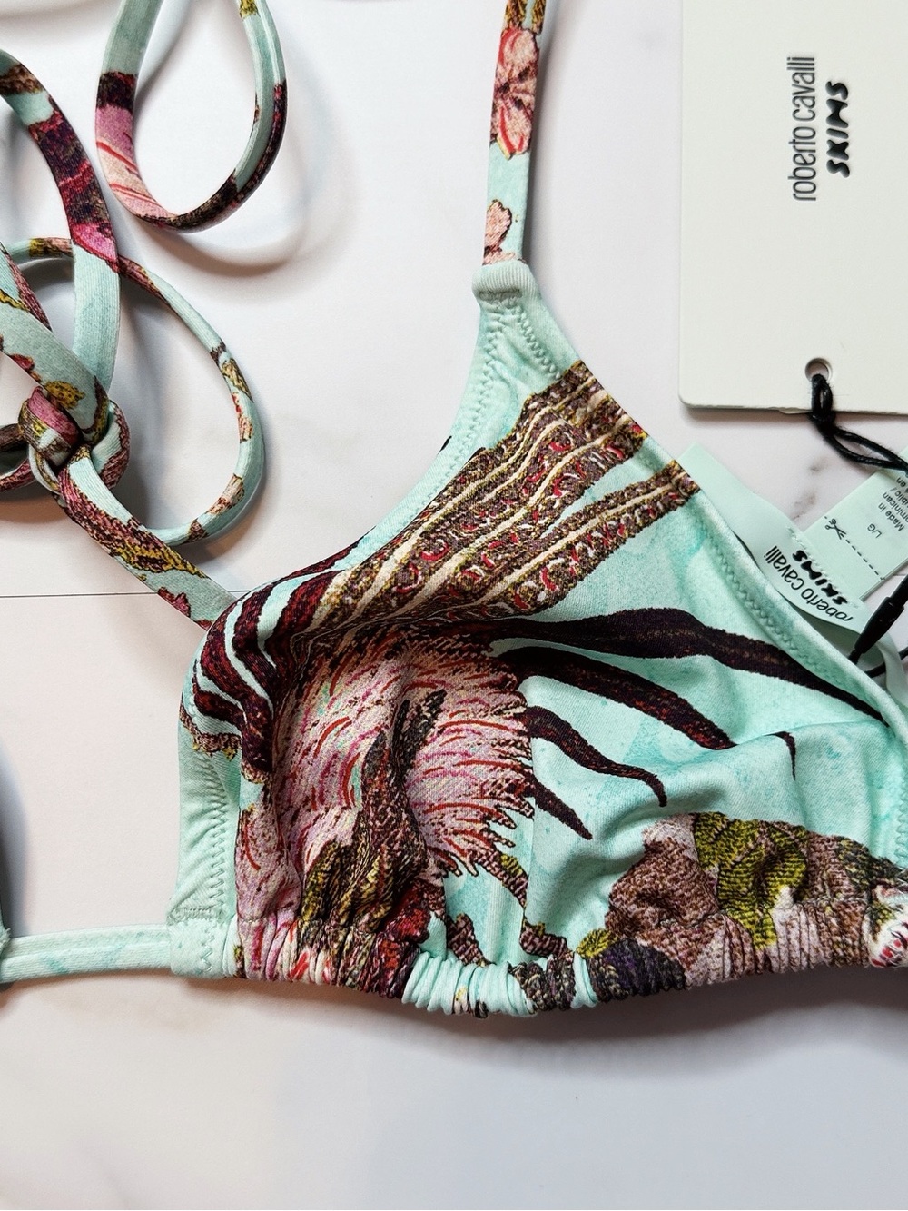 NWT Skims x Roberto Cavalli Triangle Bikini Top - Picture 3 of 5